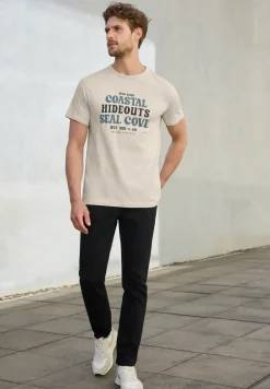 Shirt van katoen met tekst