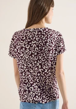 Shirt van linnen met leo-print
