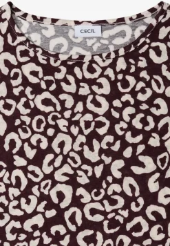Shirt van linnen met leo-print