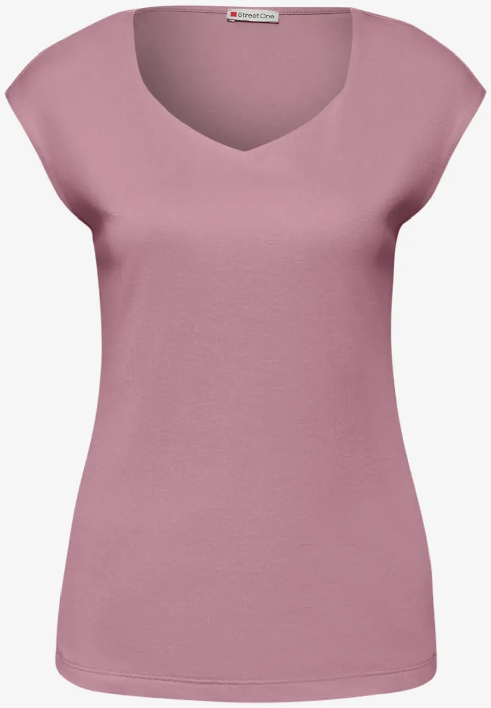 Shirt zonder mouwen met diamanten halslijn