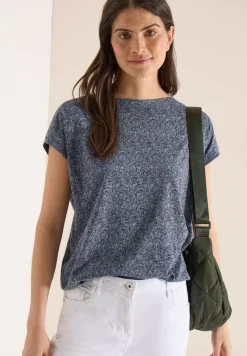 Shirt in burnout look met boothals