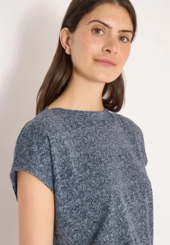 Shirt in burnout look met boothals