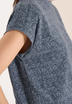 Shirt in burnout look met boothals
