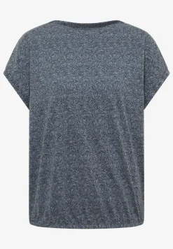 Shirt in burnout look met boothals