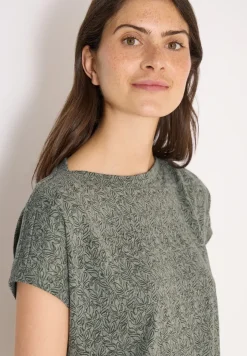 Shirt in burnout look met boothals
