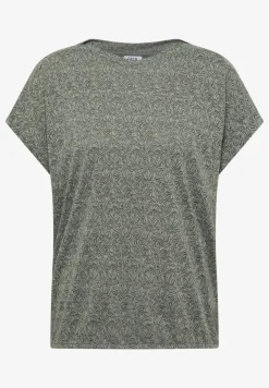 Shirt in burnout look met boothals