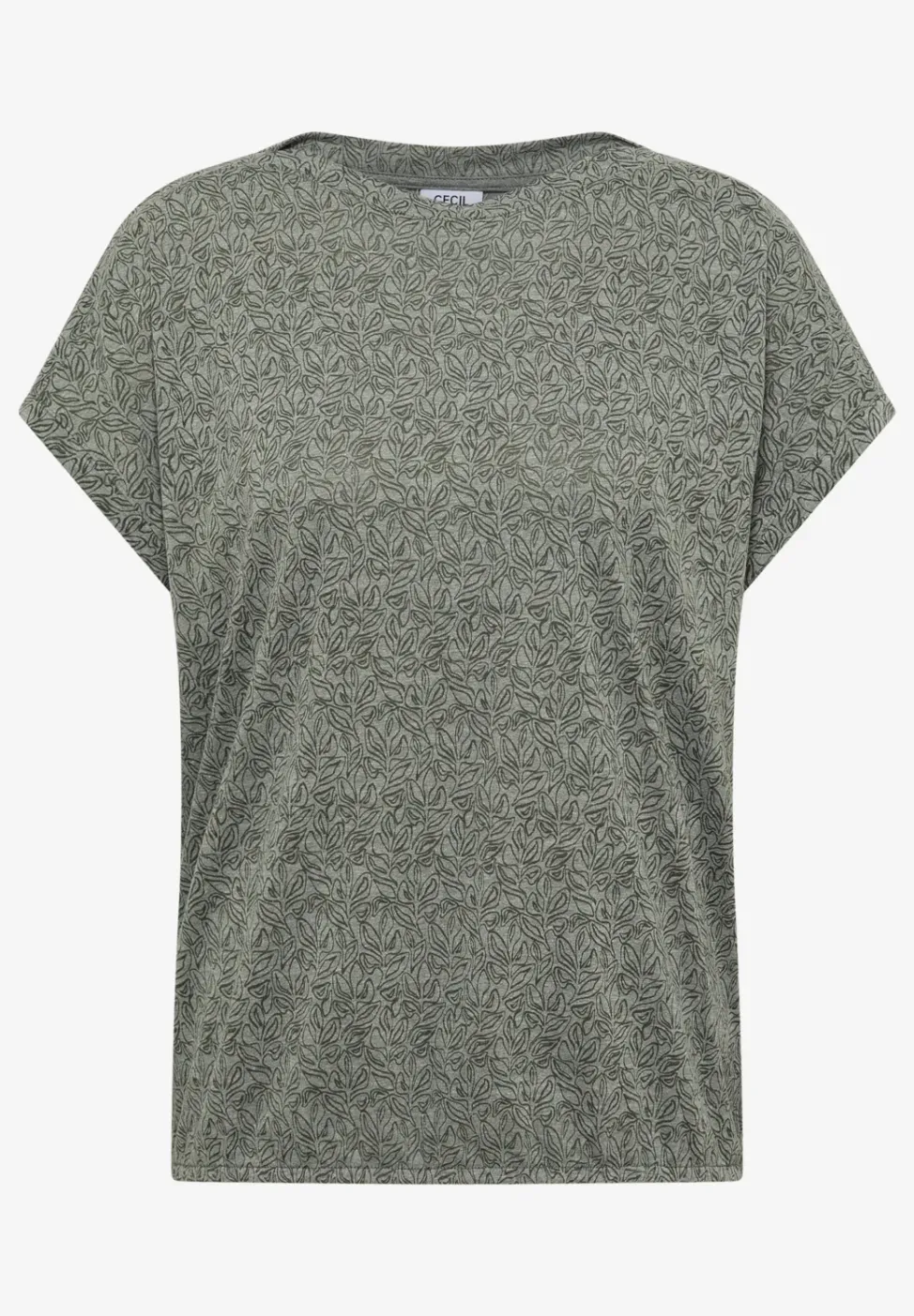 Shirt in burnout look met boothals