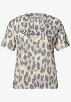 Shirt in burnout-look met leo-opdruk