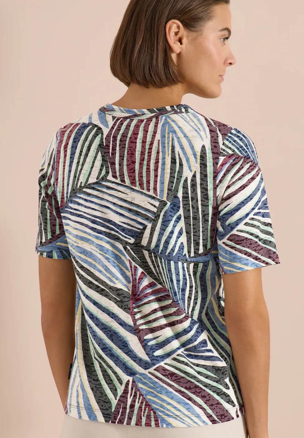 Shirt in burnout-look met print