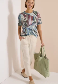 Shirt in burnout-look met print