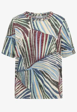 Shirt in burnout-look met print