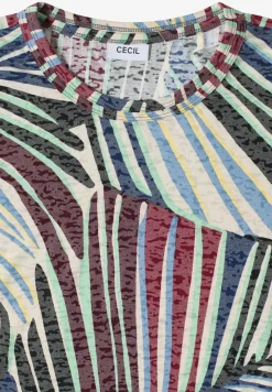 Shirt in burnout-look met print