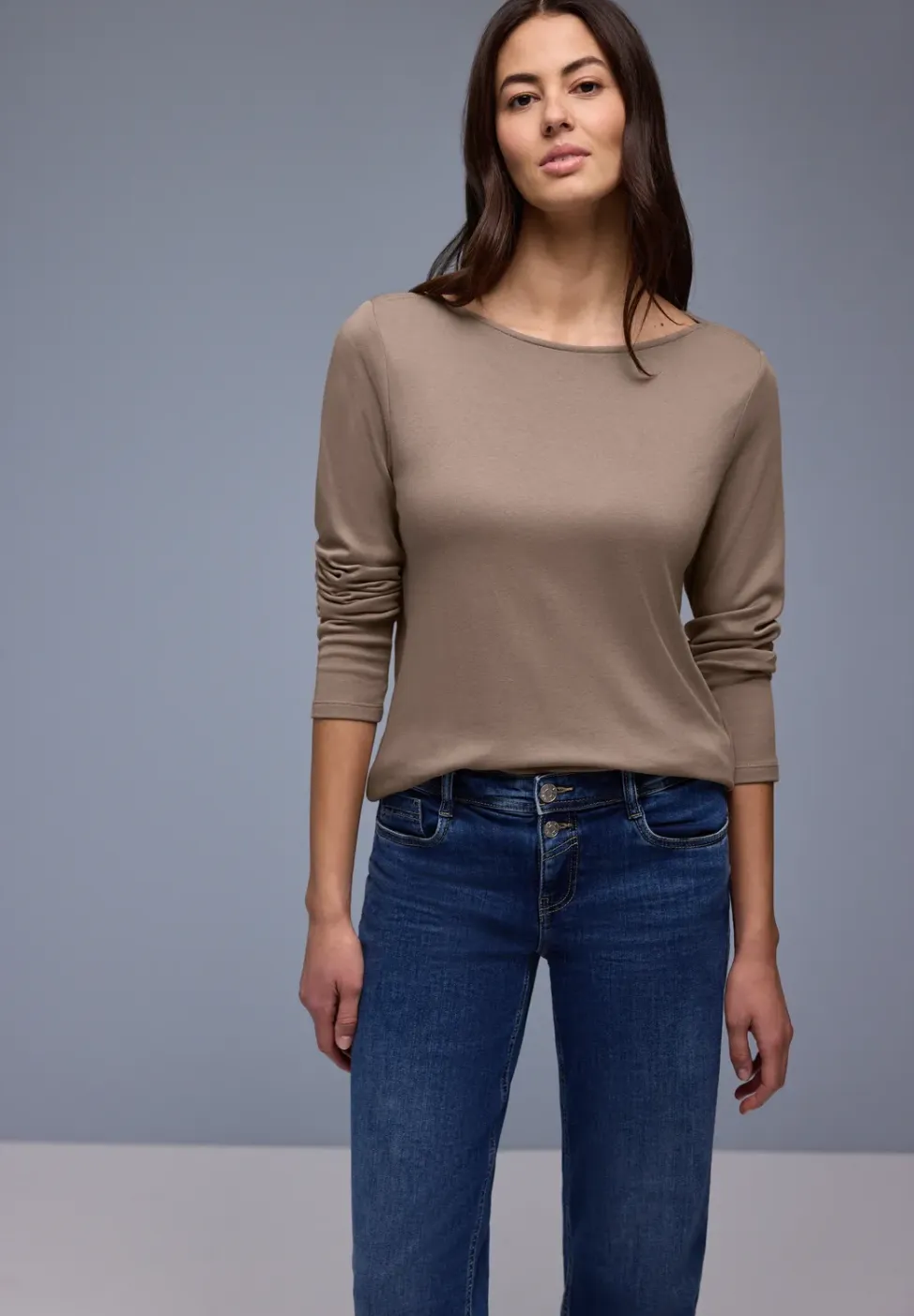 Shirt in effen kleur