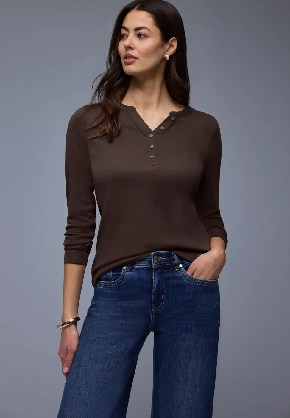 Shirt in effen kleur