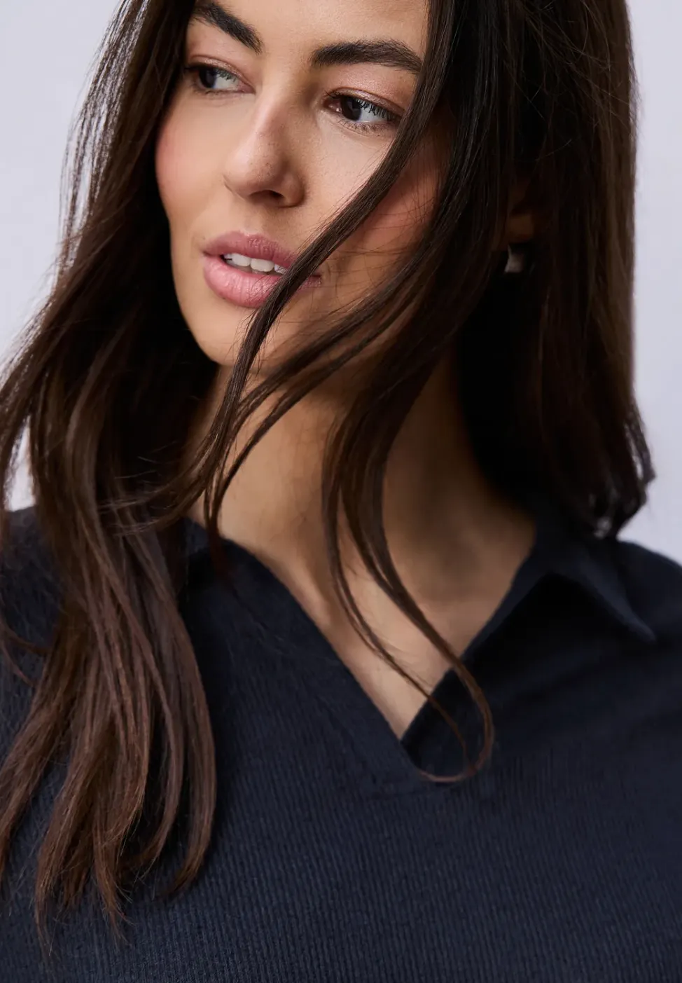 Shirt in effen kleur