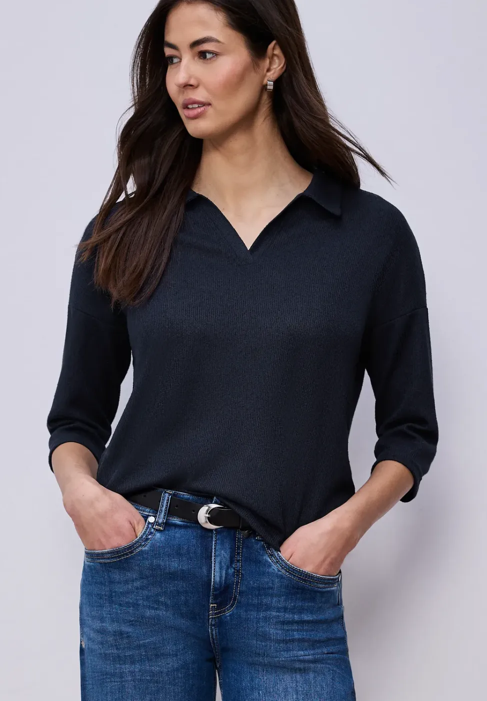 Shirt in effen kleur