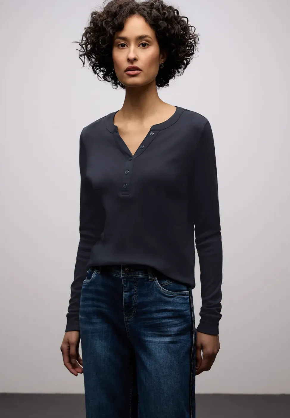 Shirt in effen kleur