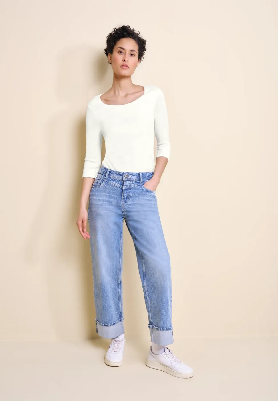 Shirt in effen kleur