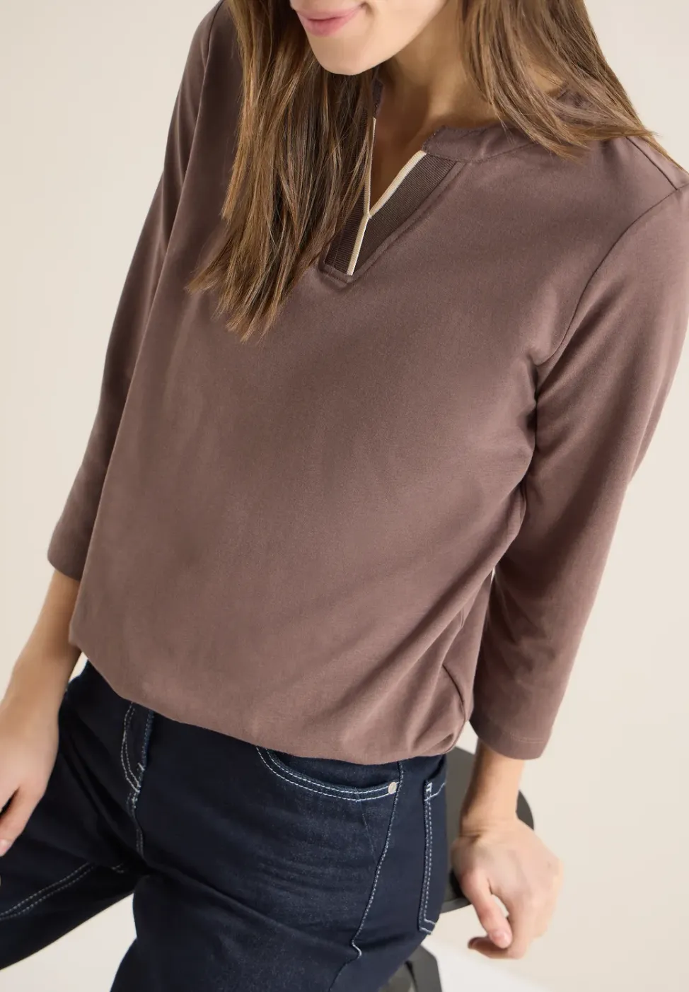 Shirt in effen kleur