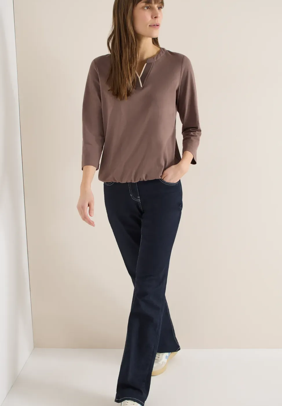 Shirt in effen kleur