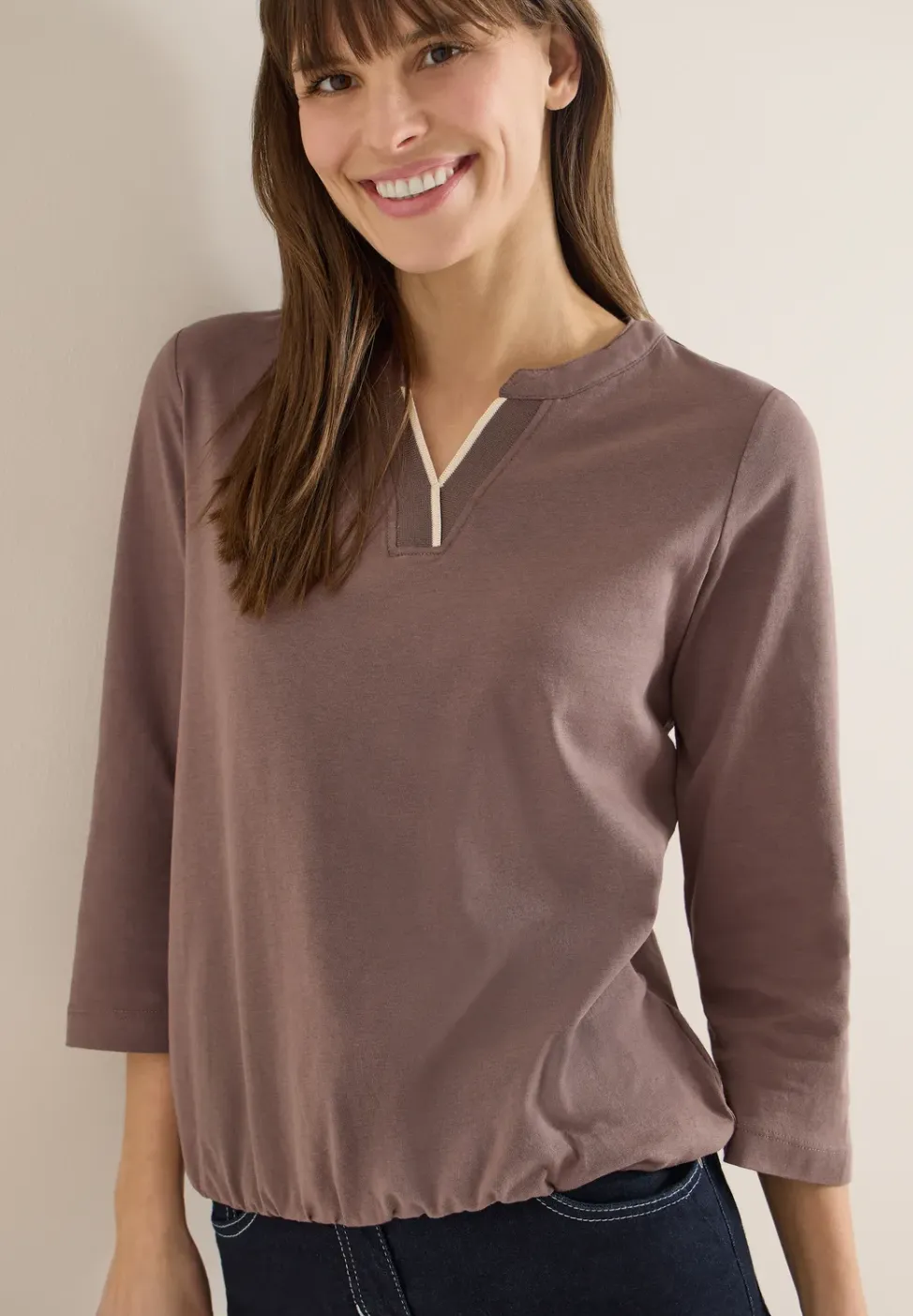 Shirt in effen kleur