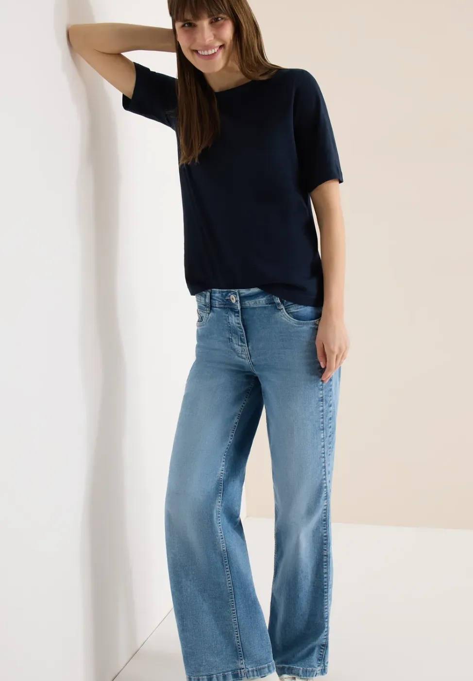 Shirt in effen kleur
