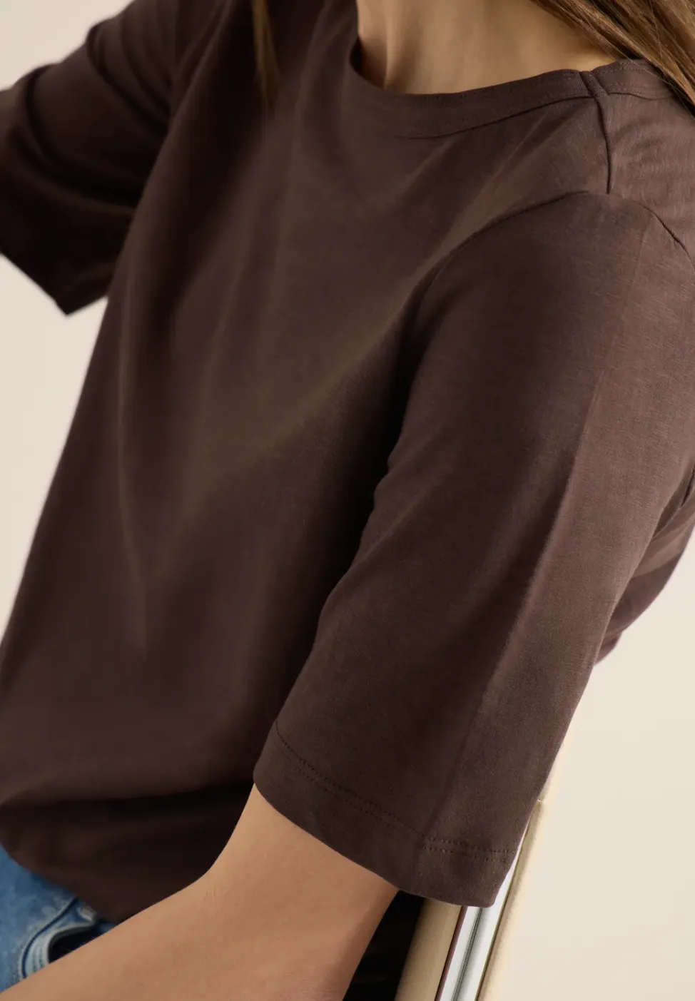 Shirt in effen kleur