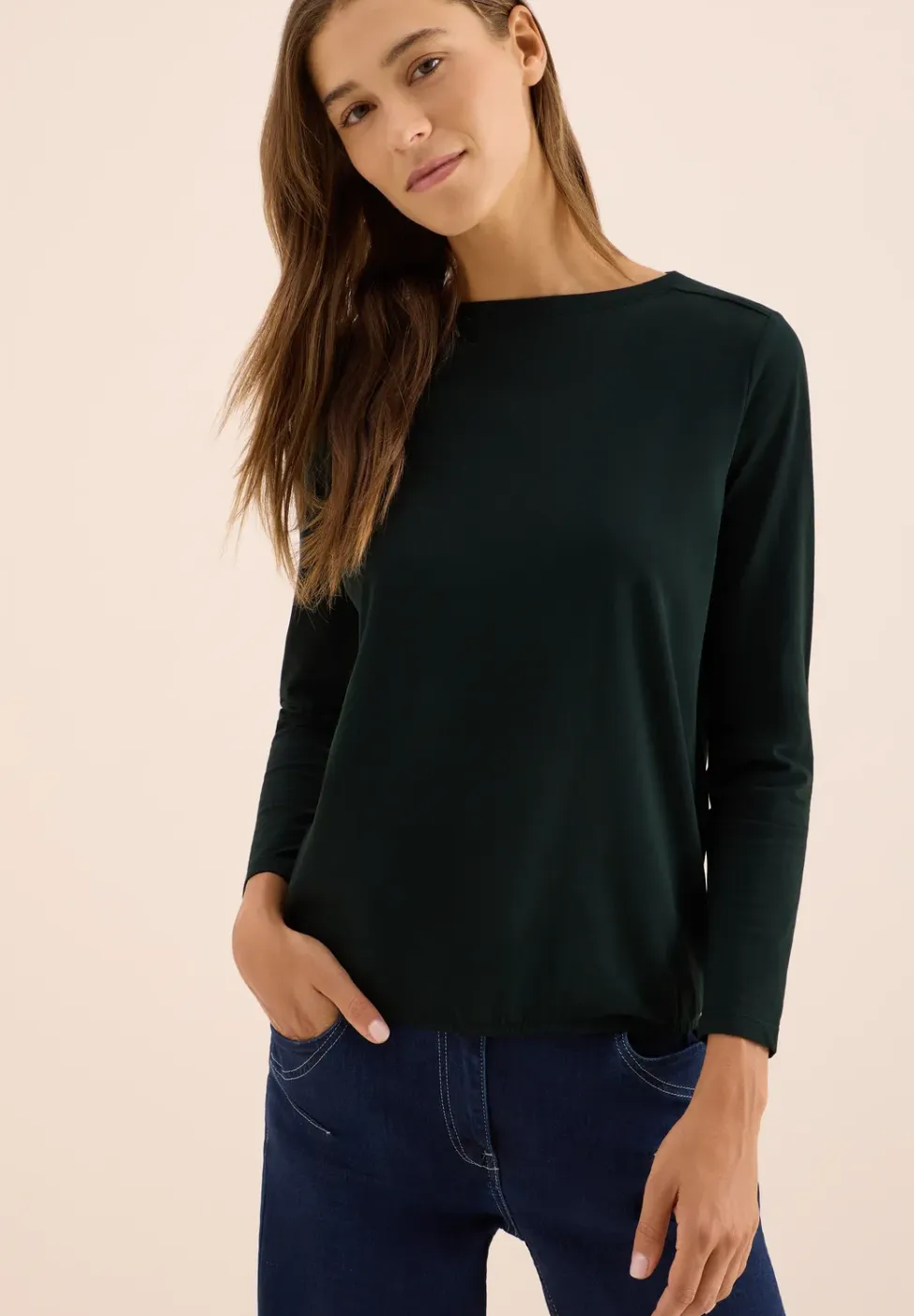 Shirt in effen kleur
