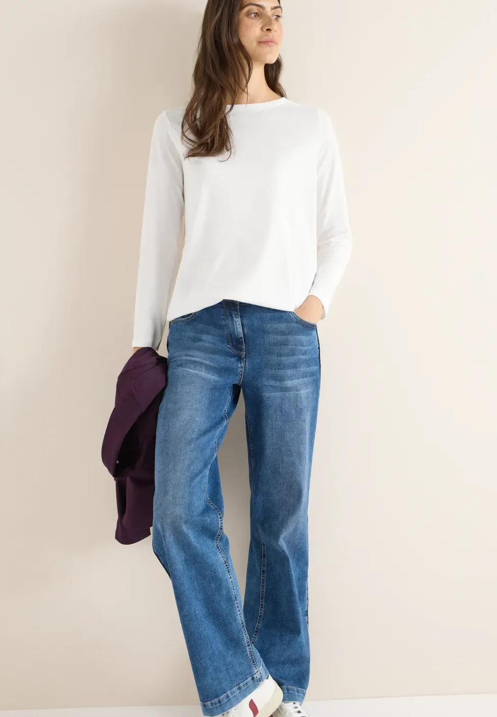 Shirt in effen kleur