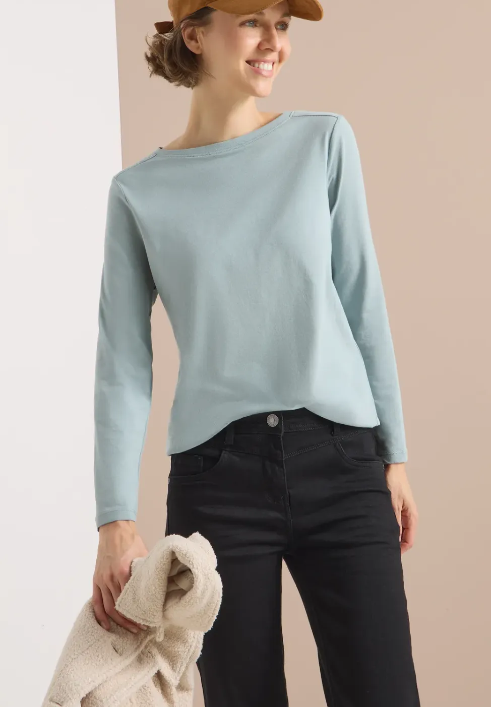 Shirt in effen kleur