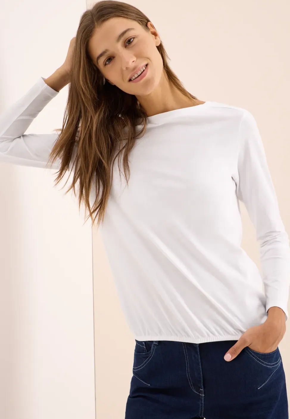 Shirt in effen kleur
