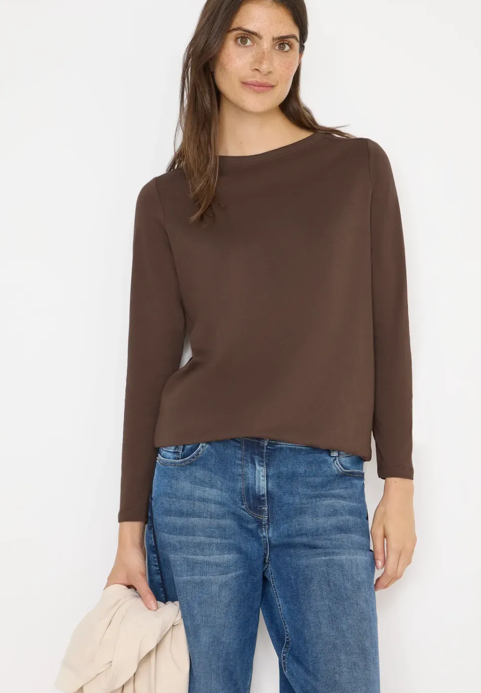Shirt in effen kleur