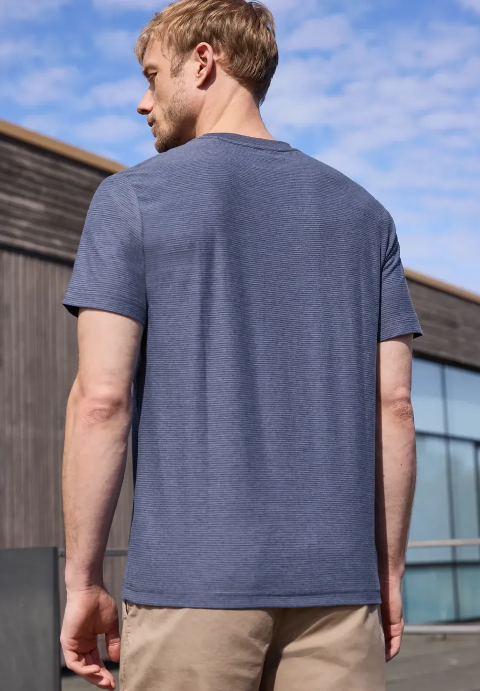 Shirt in garengestreepte look