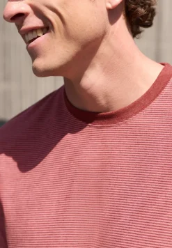Shirt in garengestreepte look