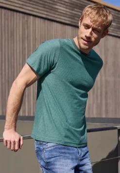 Shirt in garengestreepte look