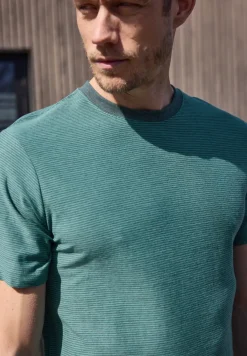 Shirt in garengestreepte look