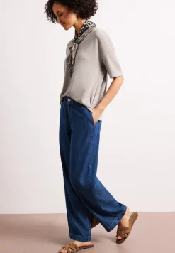 Shirt in gebreide look met V-hals