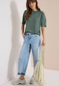 Shirt in linnen look