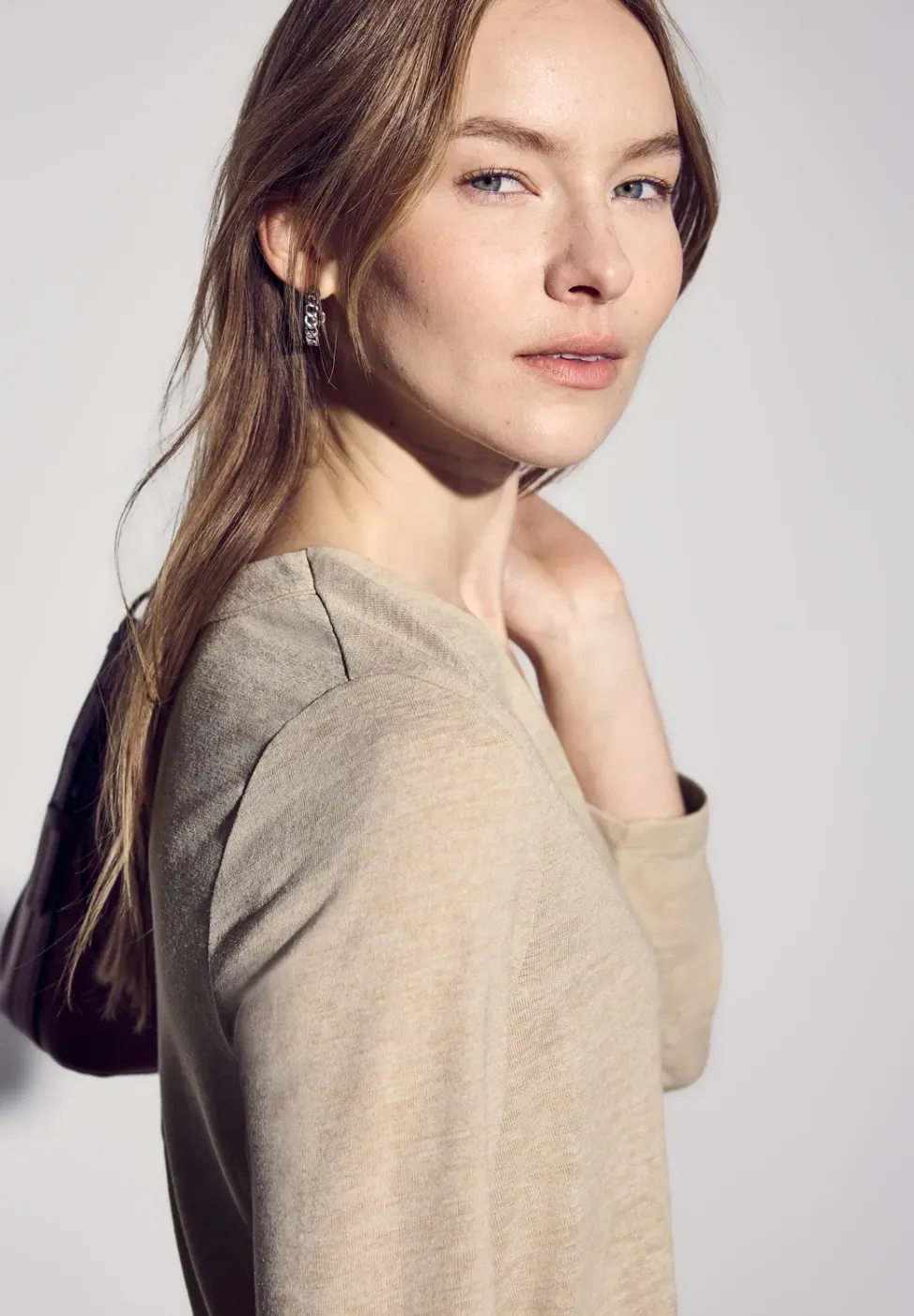 Shirt in linnenlook