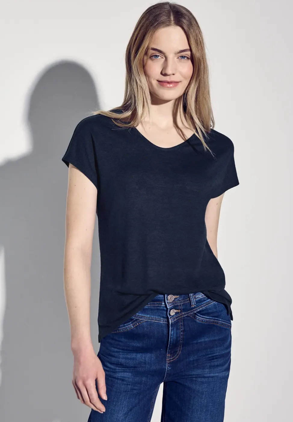 Shirt in linnenlook