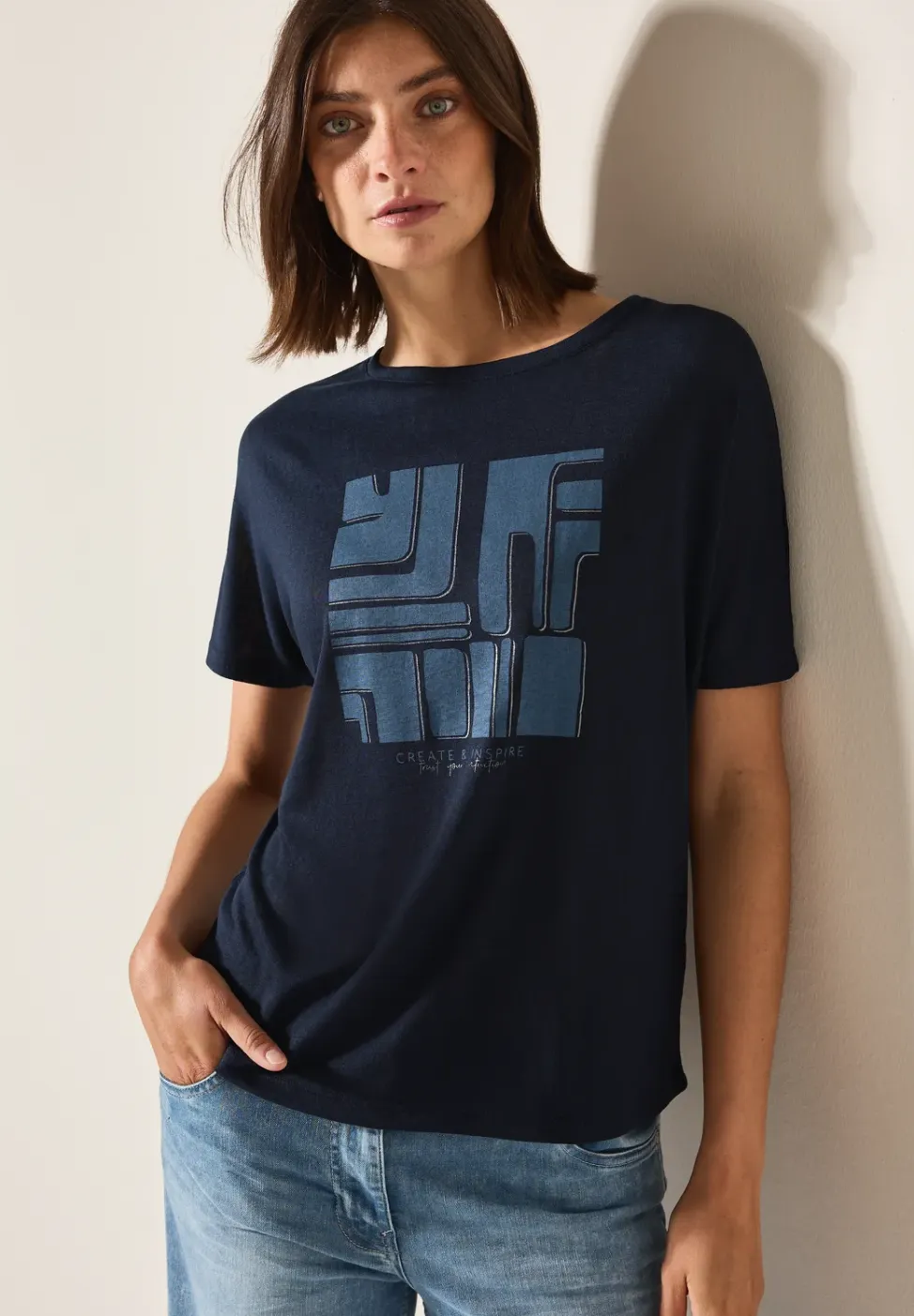 Shirt in linnenlook