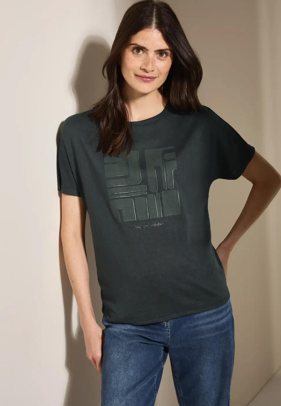 Shirt in linnenlook