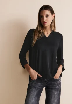 Shirt in zijden look