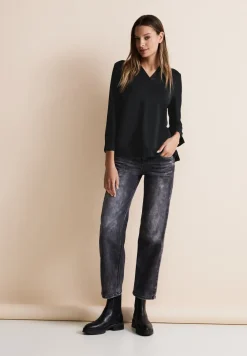Shirt in zijden look