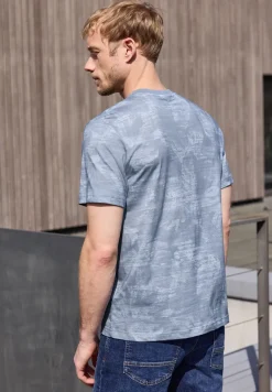 Shirt met all-over print en borduursel
