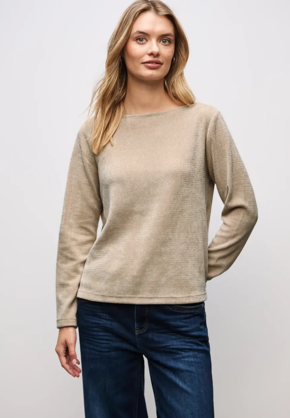 Shirt met boothals