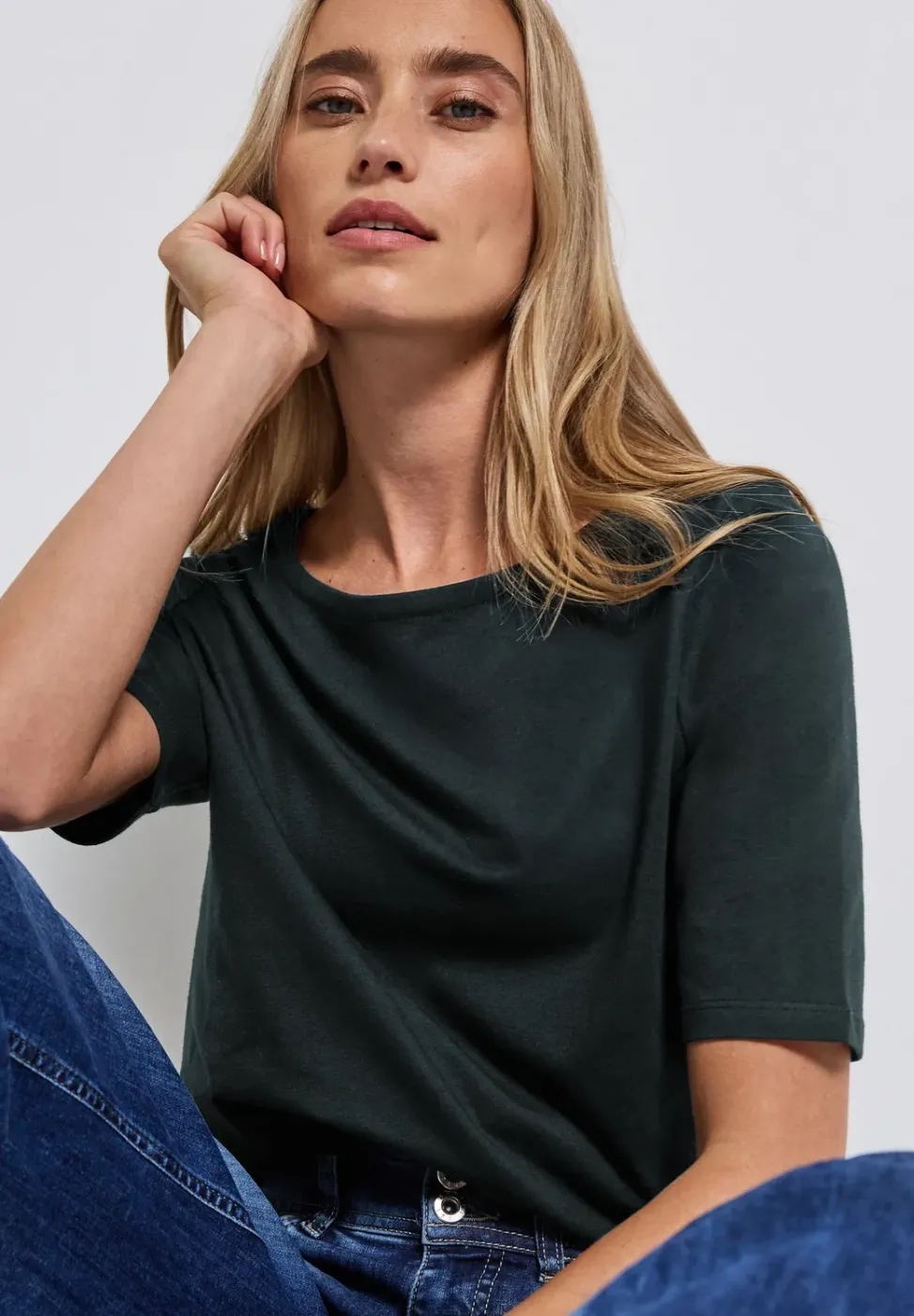Shirt met boothals