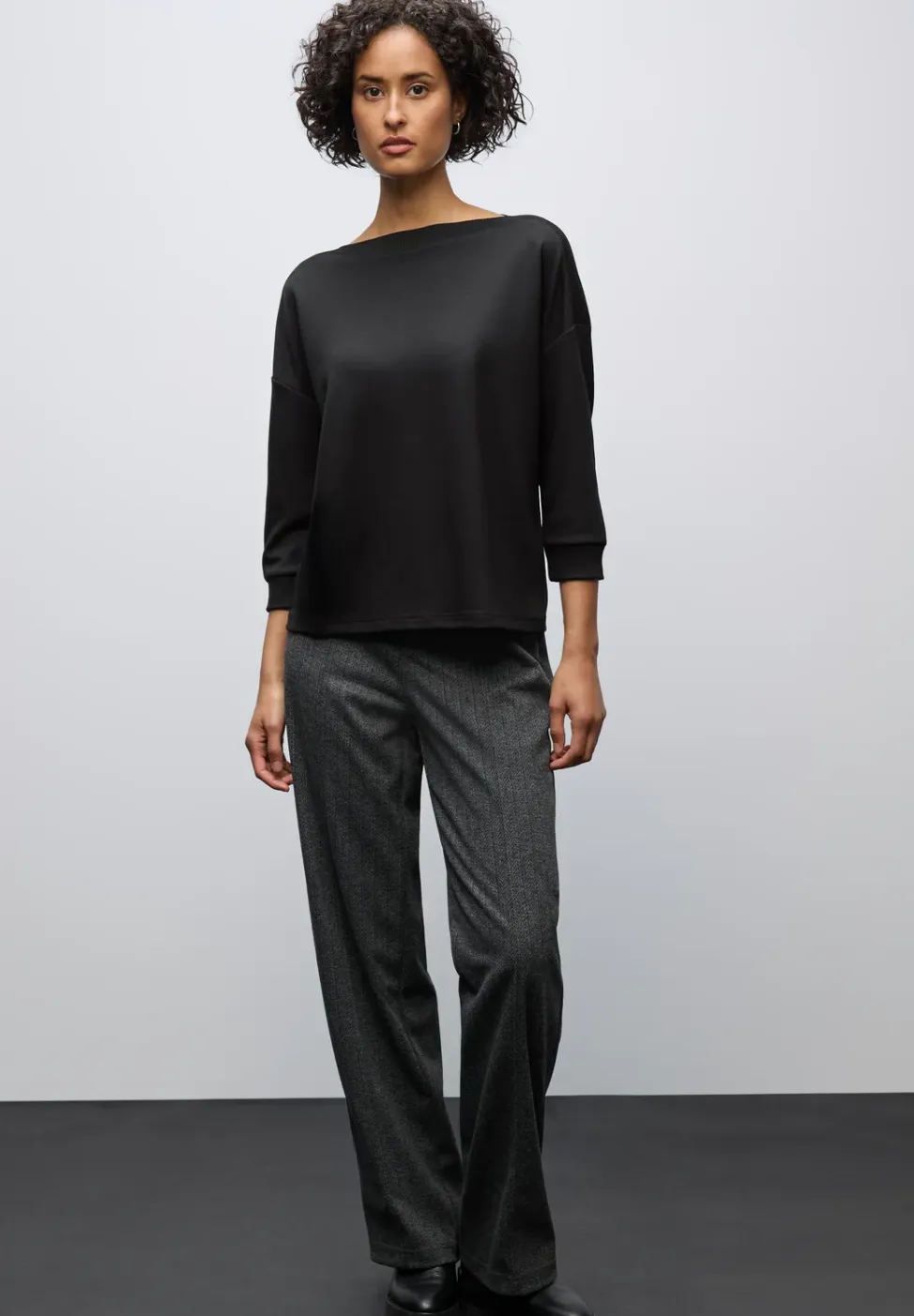 Shirt met boothals