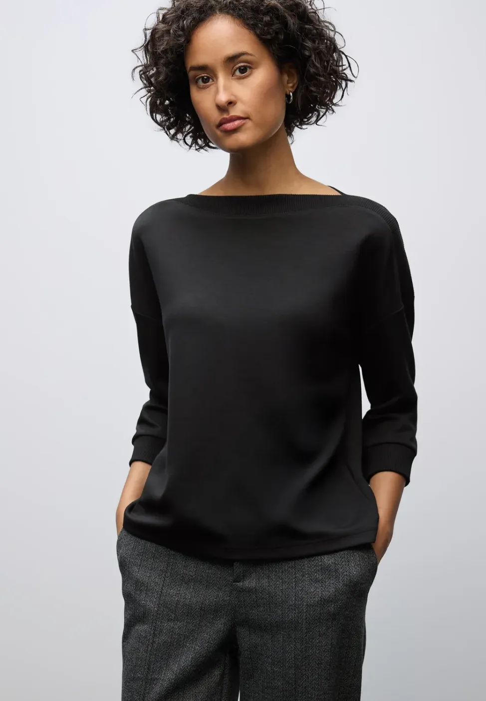 Shirt met boothals