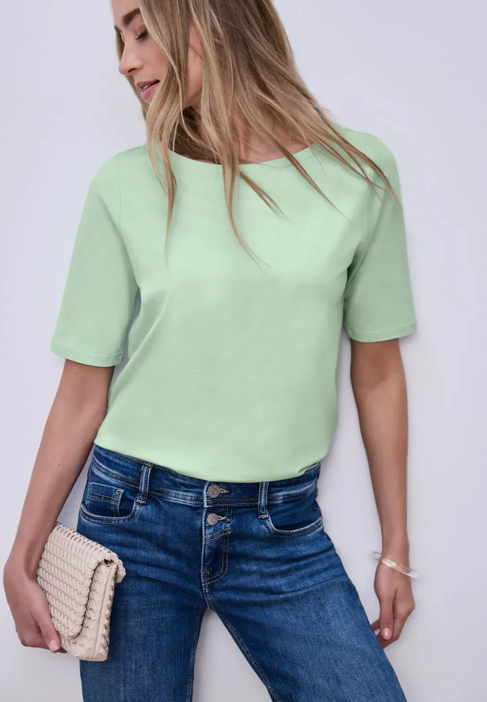 Shirt met boothals